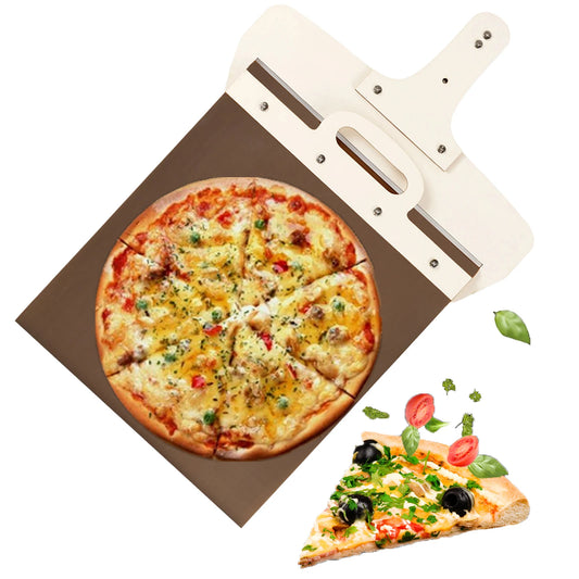 Sliding Pizza Peel with Removable Wooden Handle